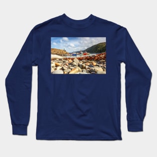 Clovelly Wooden fishing Boats, North Devon, England Long Sleeve T-Shirt